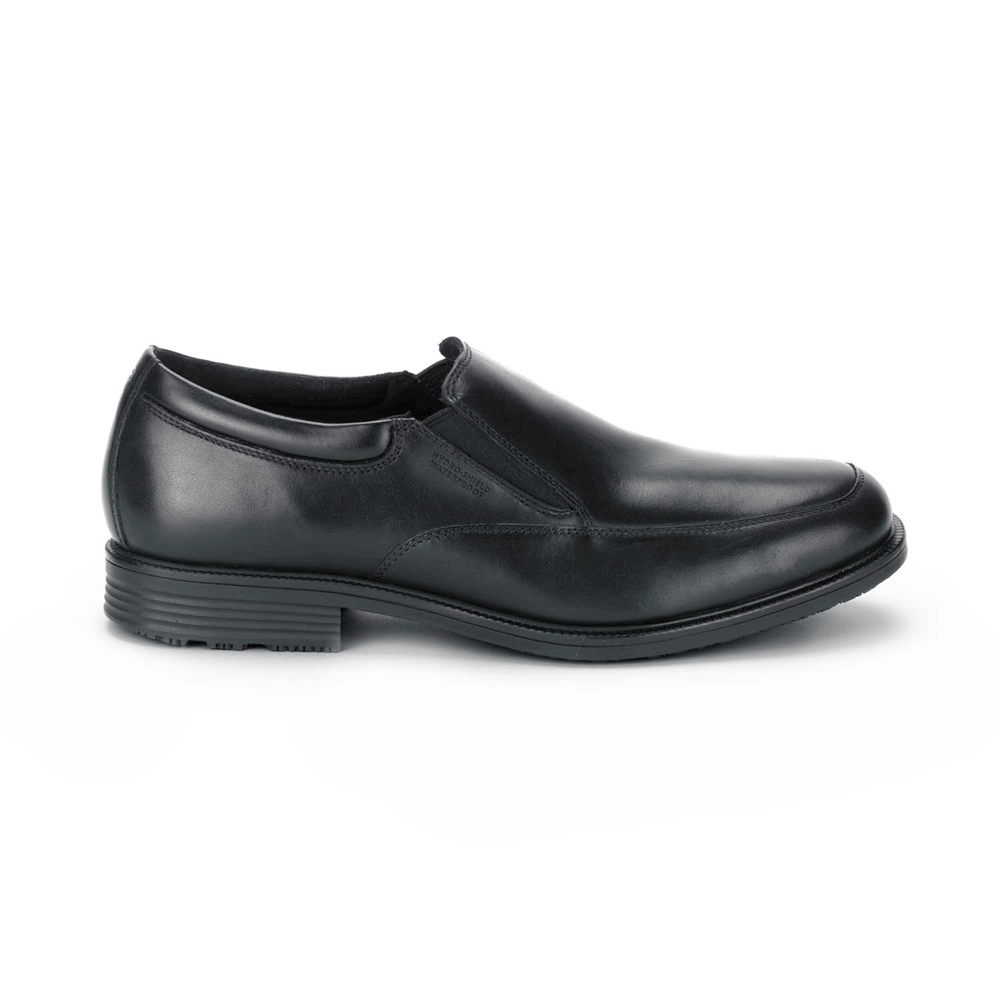 Rockport Mens Essential Details Waterproof - Slip-On Black - YQJ091746